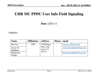 New PHY Features for UHR MU PPDU Signaling in IEEE 802.11-24