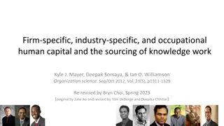 Human Capital in Knowledge Work: Firm, Industry, Occupational Perspectives