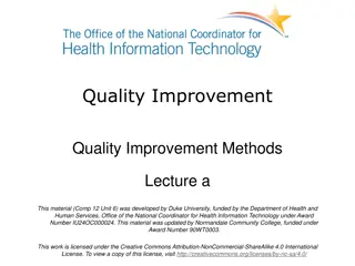 Quality Improvement Methods in Healthcare