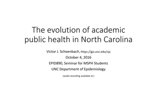Evolution of Academic Public Health in North Carolina