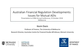 Australian Financial Regulation Developments and Challenges for Mutual ADIs