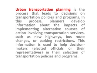 Urban Transportation Planning Process