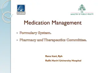 Optimizing Medication Management: Formulary Systems and Pharmacy Committee Guidelines