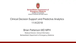 Clinical Decision Support and Predictive Analytics in Emergency Medicine