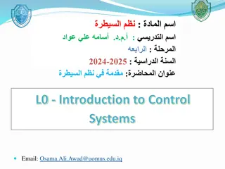 Introduction to Control Systems at Al Mustakbal University