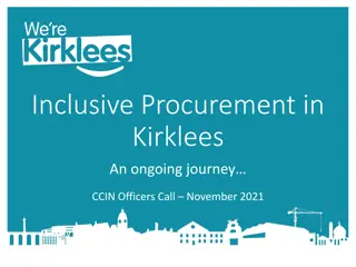Inclusive Procurement Journey in Kirklees: Anchor Organizations and Social Impact