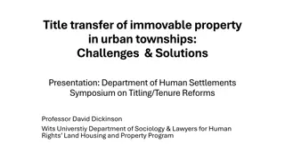 Challenges and Solutions in Urban Property Title Transfers