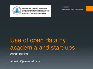 Leveraging Open Data for Academia and Start-Ups
