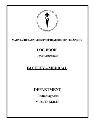 Radiodiagnosis Logbook at Maharashtra University of Health Sciences