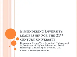 Leadership Diversity in Higher Education: Challenges and Solutions