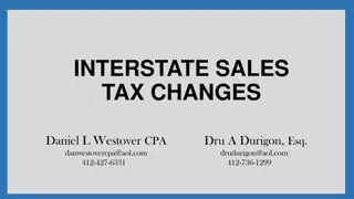 Interstate Sales Tax Changes and Compliance Requirements