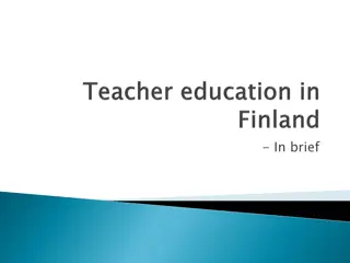 Qualifications and Training for Teachers in Education Sciences