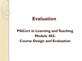 Effective Evaluation Strategies in Learning and Teaching