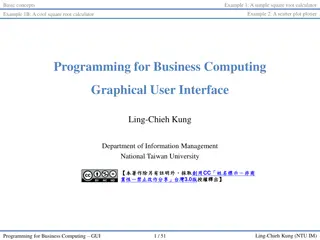 Interactive GUI Development for Business Computing