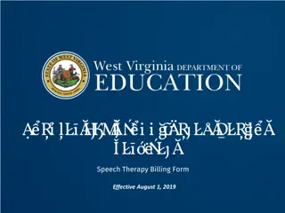 School-Based Speech Therapy Billing Guidelines 2019