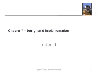 Software Design and Implementation Techniques