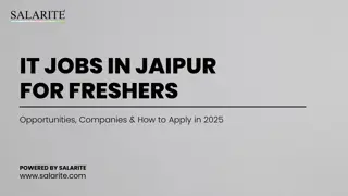 IT Jobs in Jaipur for Freshers