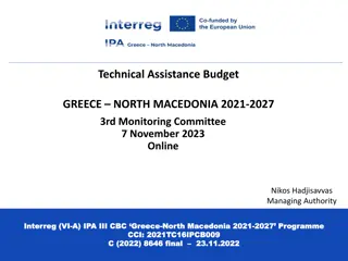 Managing Authority Technical Assistance Budget Plan Overview