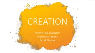 Sacred History and Creation Beliefs
