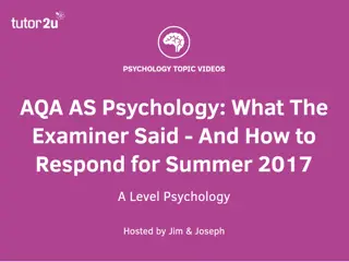 Engaging Psychology Teachers: Insights from 2016 Exams