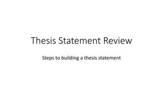 Building a Strong Thesis Statement: Essential Steps and Examples