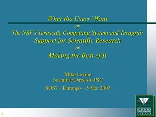 Unlocking the Potential of NSF's Terascale Computing Systems