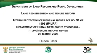Land Reform and Tenure Rights in South Africa: A Comprehensive Overview