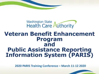 Veteran Benefit Enhancement Program and Public Assistance Reporting Information System (PARIS) Training Conference 2020