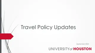 University of Houston Travel Policy Updates September 2023