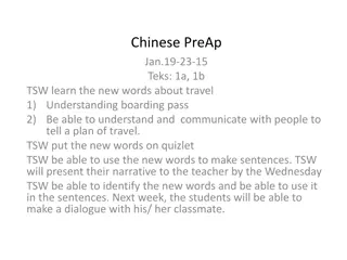 Learn New Travel Vocabulary for Chinese Pre-AP Students