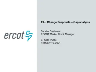 EAL Change Proposals Gap Analysis for ERCOT Market Credit Manager