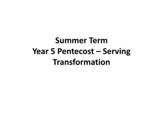 Pentecost Serving Transformation in Year 5 Curriculum