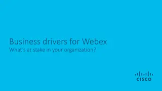 Business Drivers for Webex Deployment