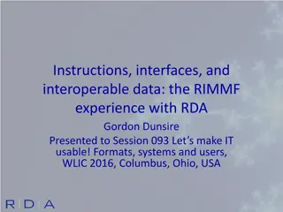 Interoperable Data and RDA: Enhancing Metadata Creation
