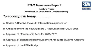RTAM Treasurer's Report 2024: Financial Updates and Audit Information
