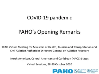 Insights on COVID-19 Pandemic Response and Aviation Recovery in the Americas