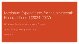 Maximum Expenditure Scenarios for the 2024-2027 Financial Period