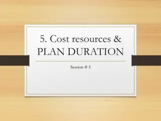 Cost Resources and Plan Duration in Project Management