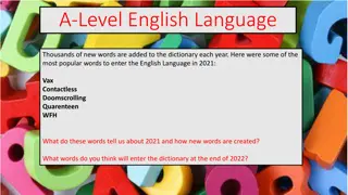 Exploring English Language: A-Level Course Overview