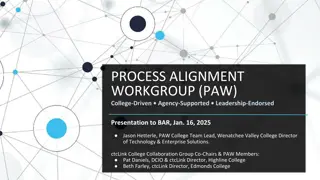 College Process Alignment Workgroup's Strategic Presentation for Operational Efficiency