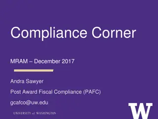 Upcoming Courses 2018, Metrics and Compliance Corner Updates