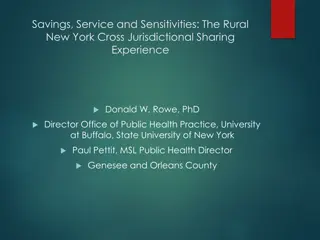 Savings, Service, and Sensitivities in Rural New York