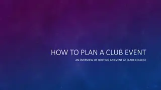 Club Event Planning Guide at Clark College