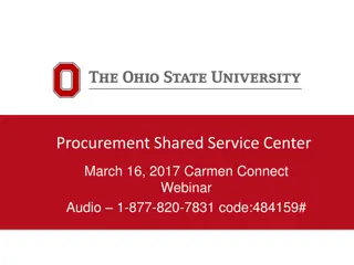 Procurement Shared Service Center Webinar
