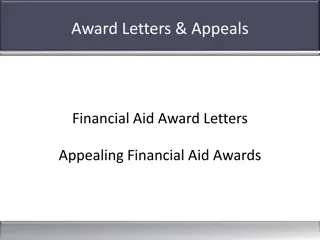 Financial Aid Award Letters and Appeals Process