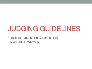 Guidelines for Judges and Coaches at NW Parli-IE Tournament