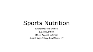 Sports Nutrition Education and Counseling for Athletes and Coaches