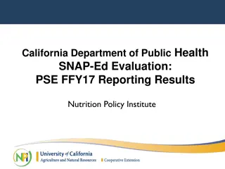 PSE Evaluation: FFY17 Reporting Results in California