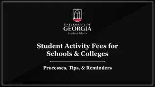 Student Activity Fee Processes for Schools and Colleges
