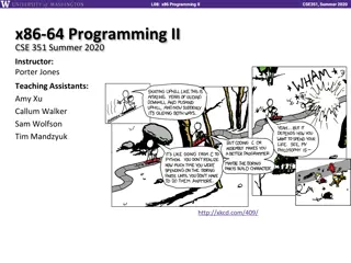 x86 Programming II - Memory Addressing Modes and Instructions